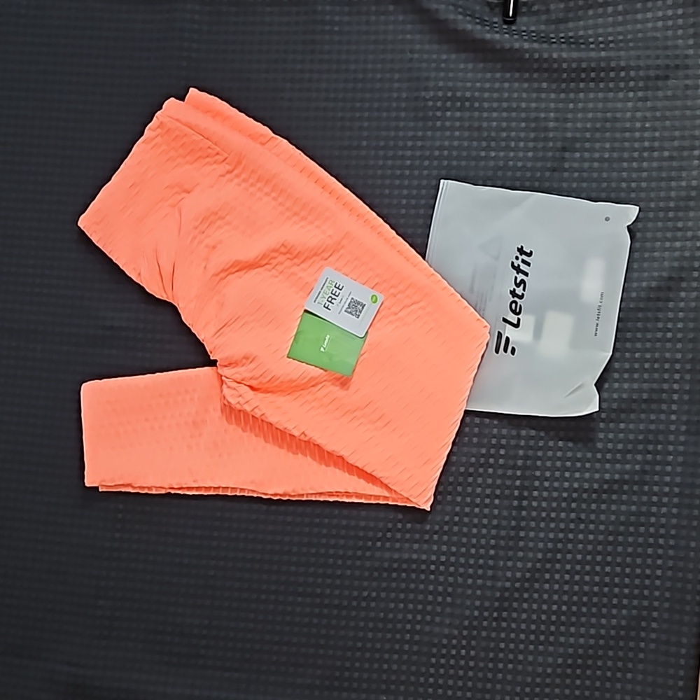 Letsfit,  orange, leggings,  workout,  pants, running,  exercise,  size XL